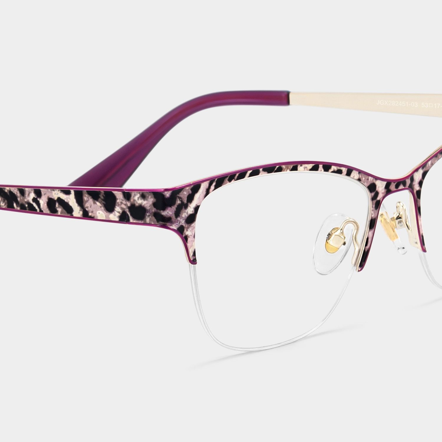 Dorian Purple Leopard Print Cat-Eye Glasses | ZEELOOL4