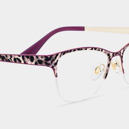 Dorian Purple Leopard print Cat eye Glasses4