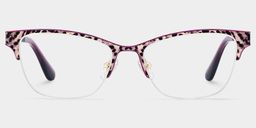Dorian Purple Leopard print Cat eye Glasses0