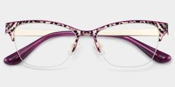 Dorian Purple Leopard print Cat eye Glasses1