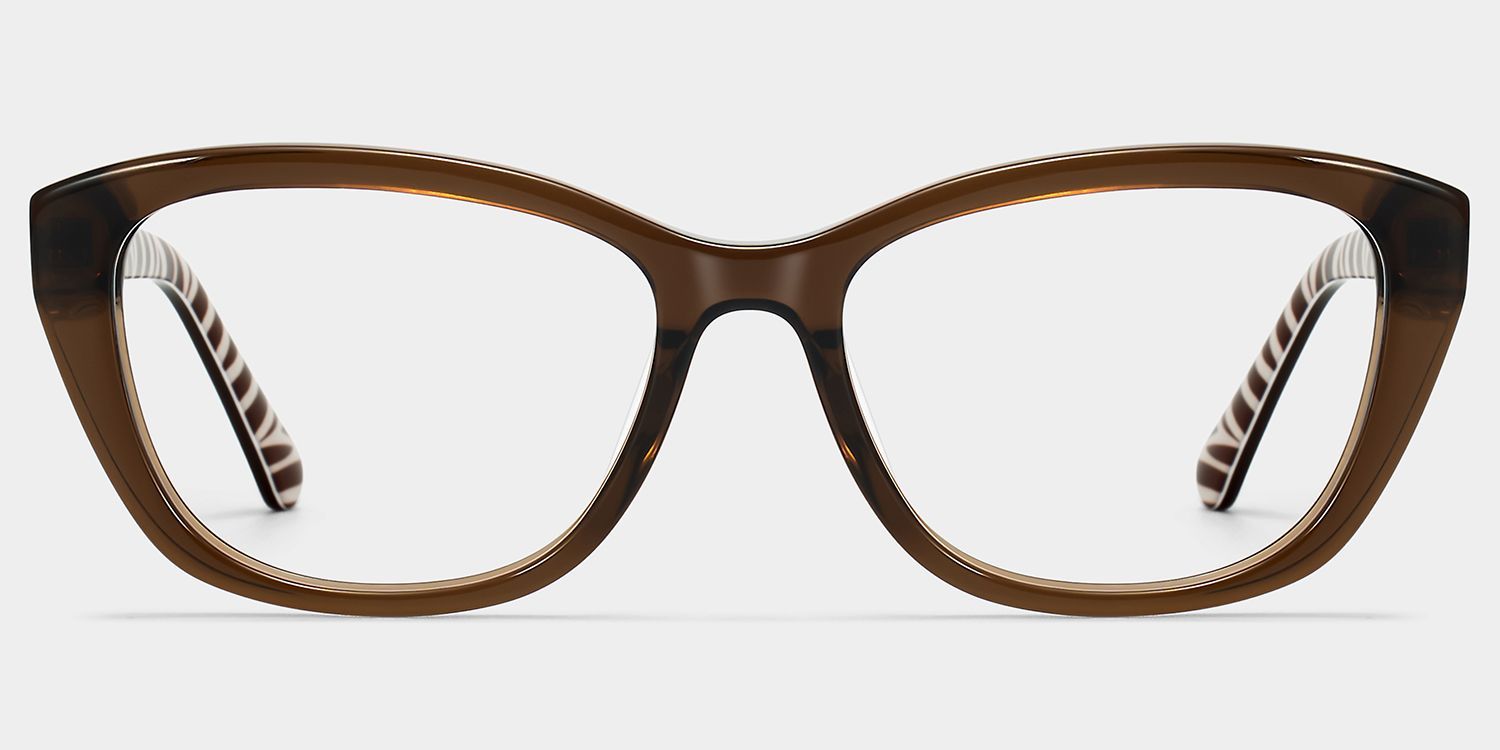 Brielle Brown Cat-Eye Glasses | ZEELOOL0