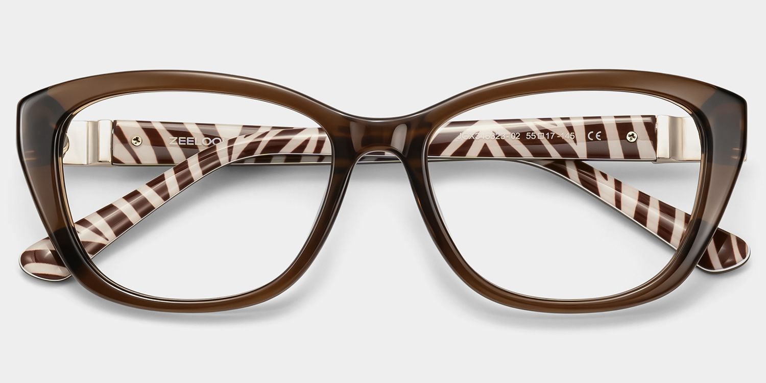 Brielle Brown Cat-Eye Glasses | ZEELOOL1