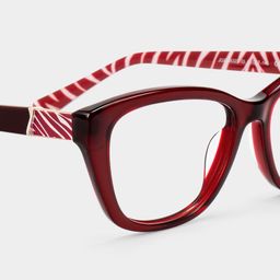 Brielle Red Cat eye Glasses4