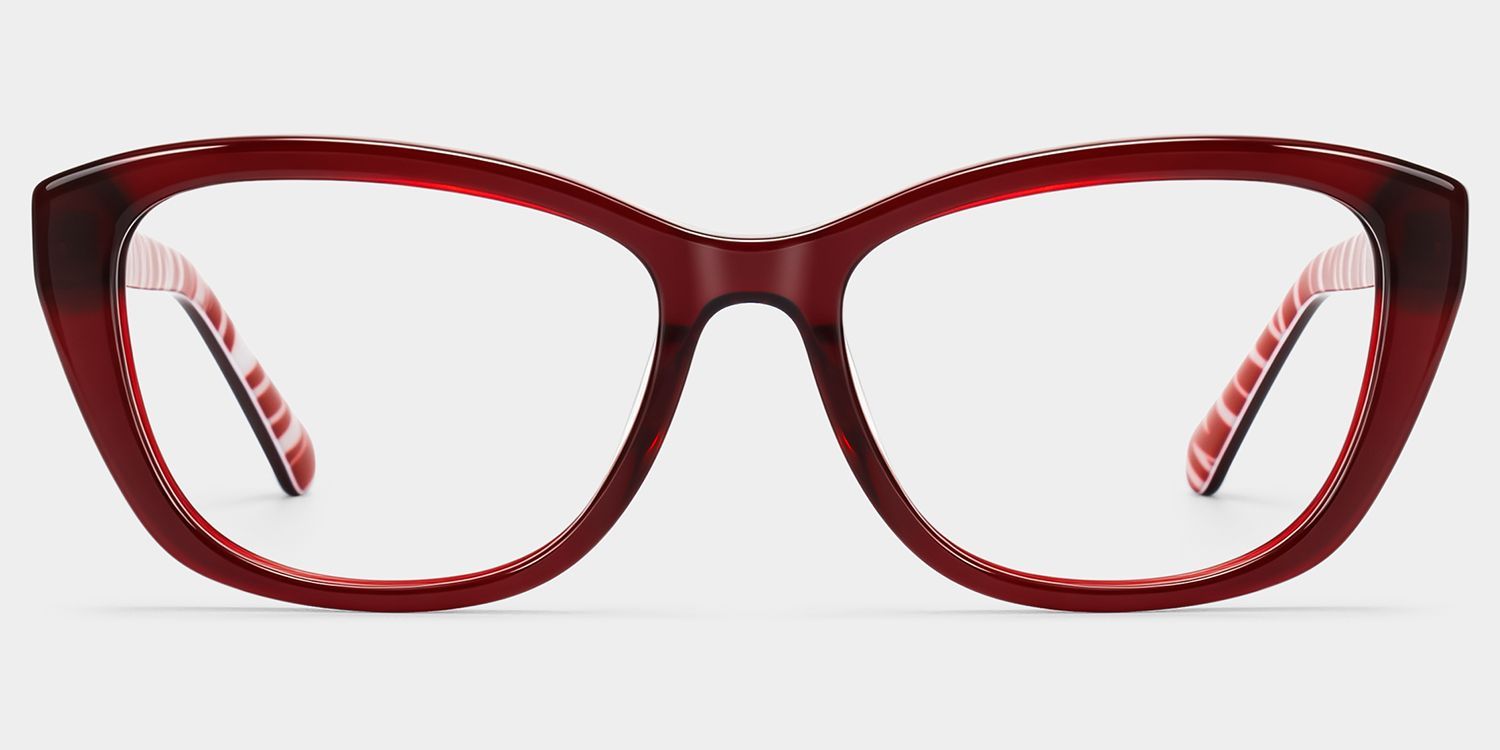 Brielle Red Cat-Eye Glasses | ZEELOOL0