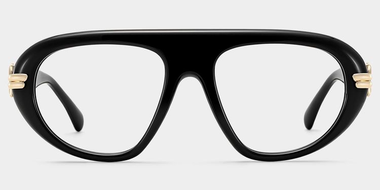 Aveline Black Aviator Glasses