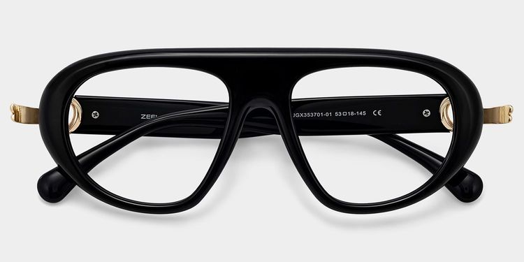 Aveline Black Aviator Glasses