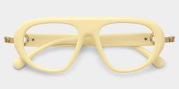 Aveline White Aviator Glasses1