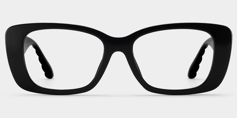 Hannah Black Rectangle Glasses