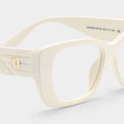 Hannah White Rectangle Glasses4