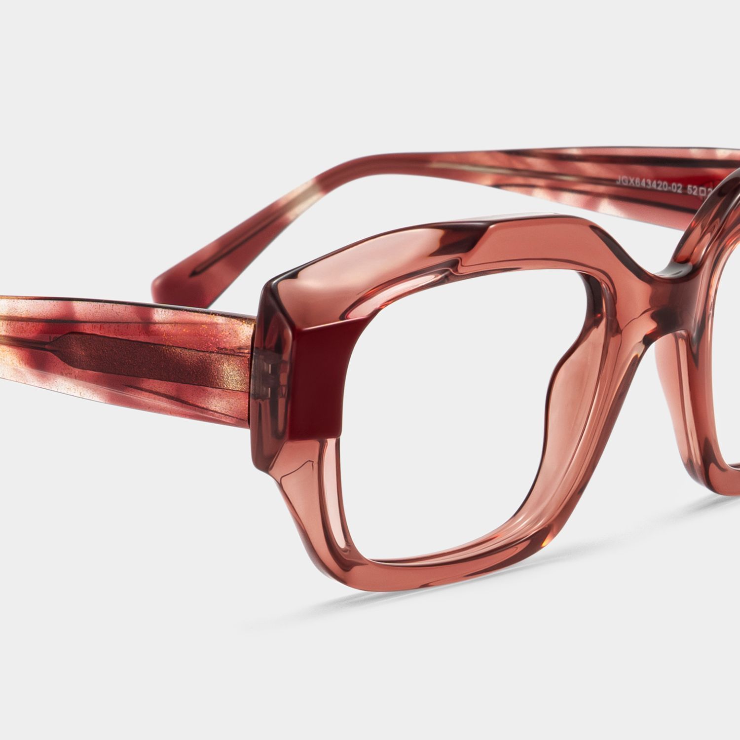 Sonnet Red Square Glasses | ZEELOOL4