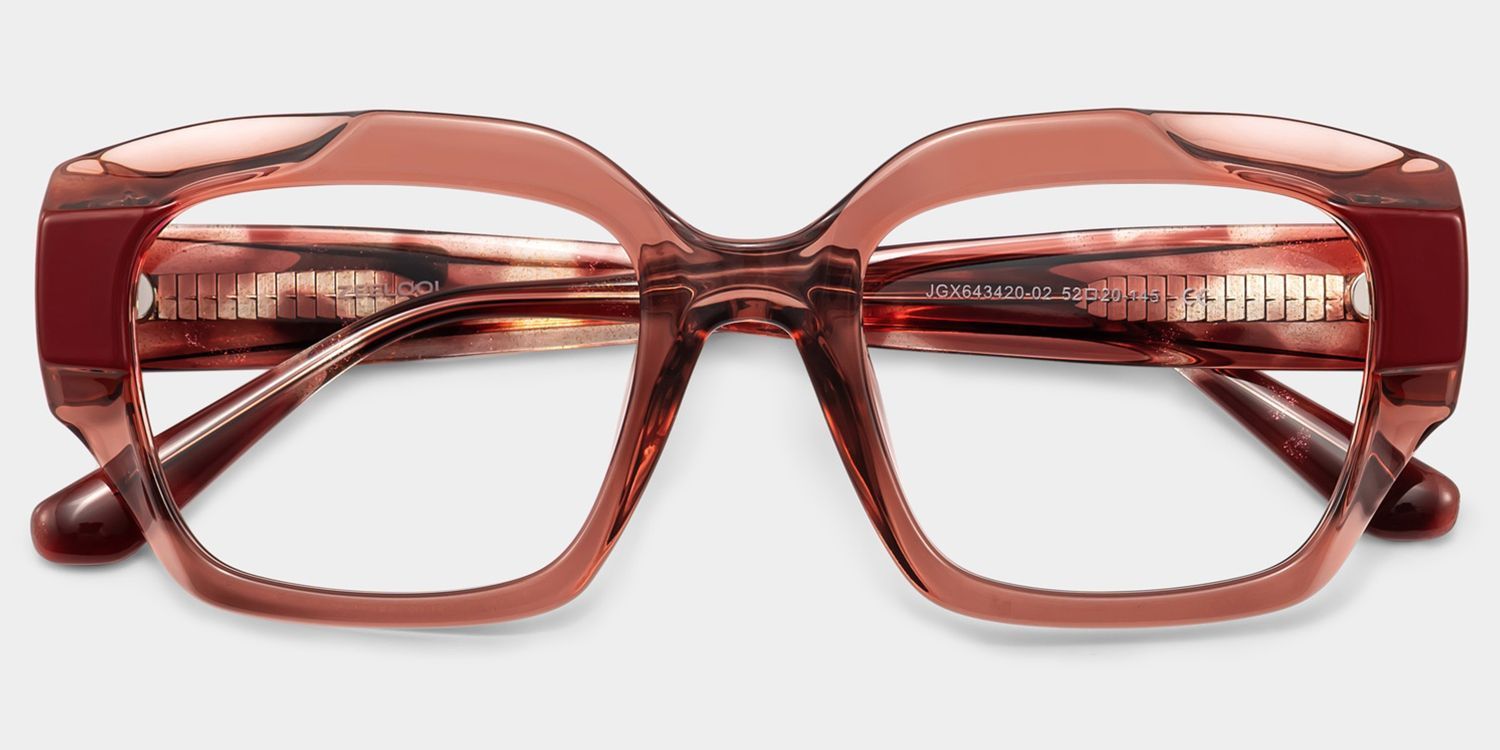 Sonnet Red Square Glasses | ZEELOOL1