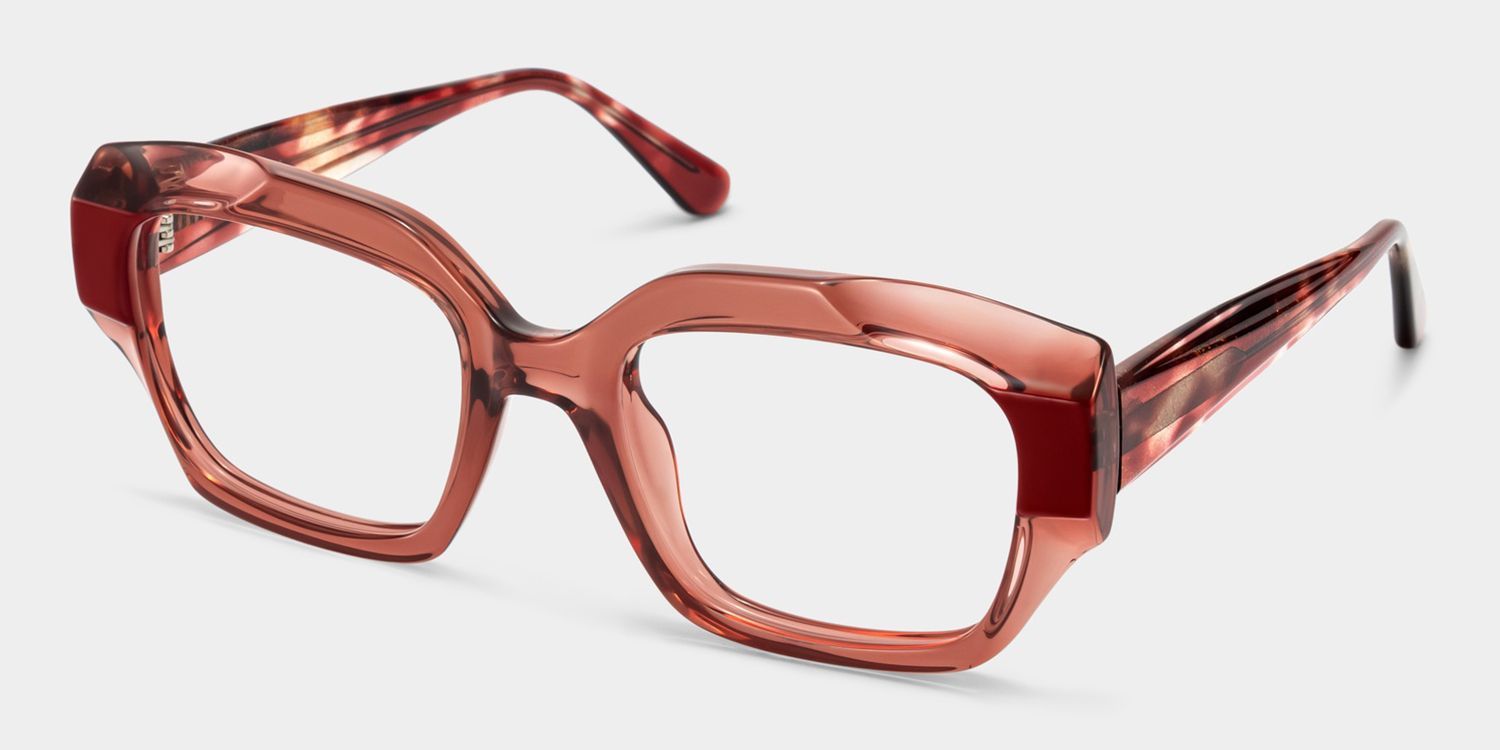 Sonnet Red Square Glasses | ZEELOOL2