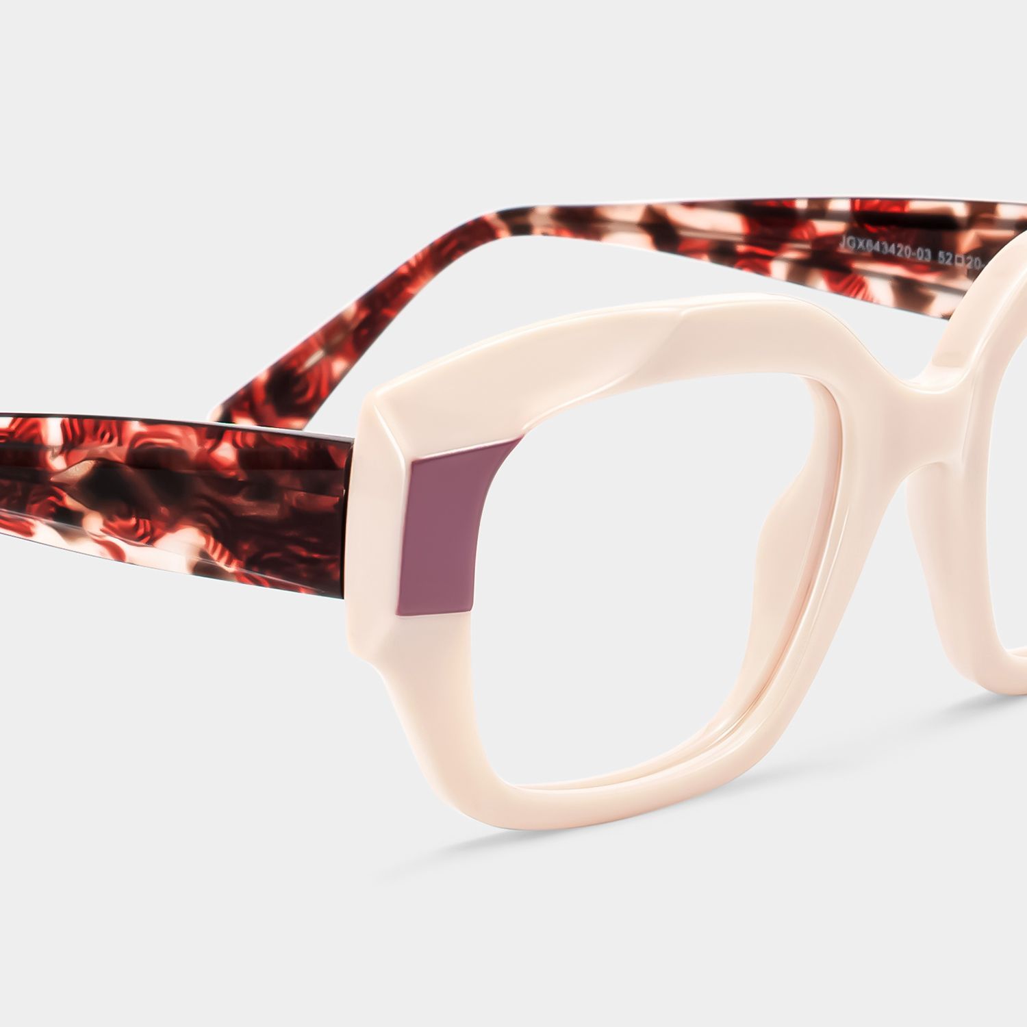 Sonnet Pink Square Glasses | ZEELOOL4
