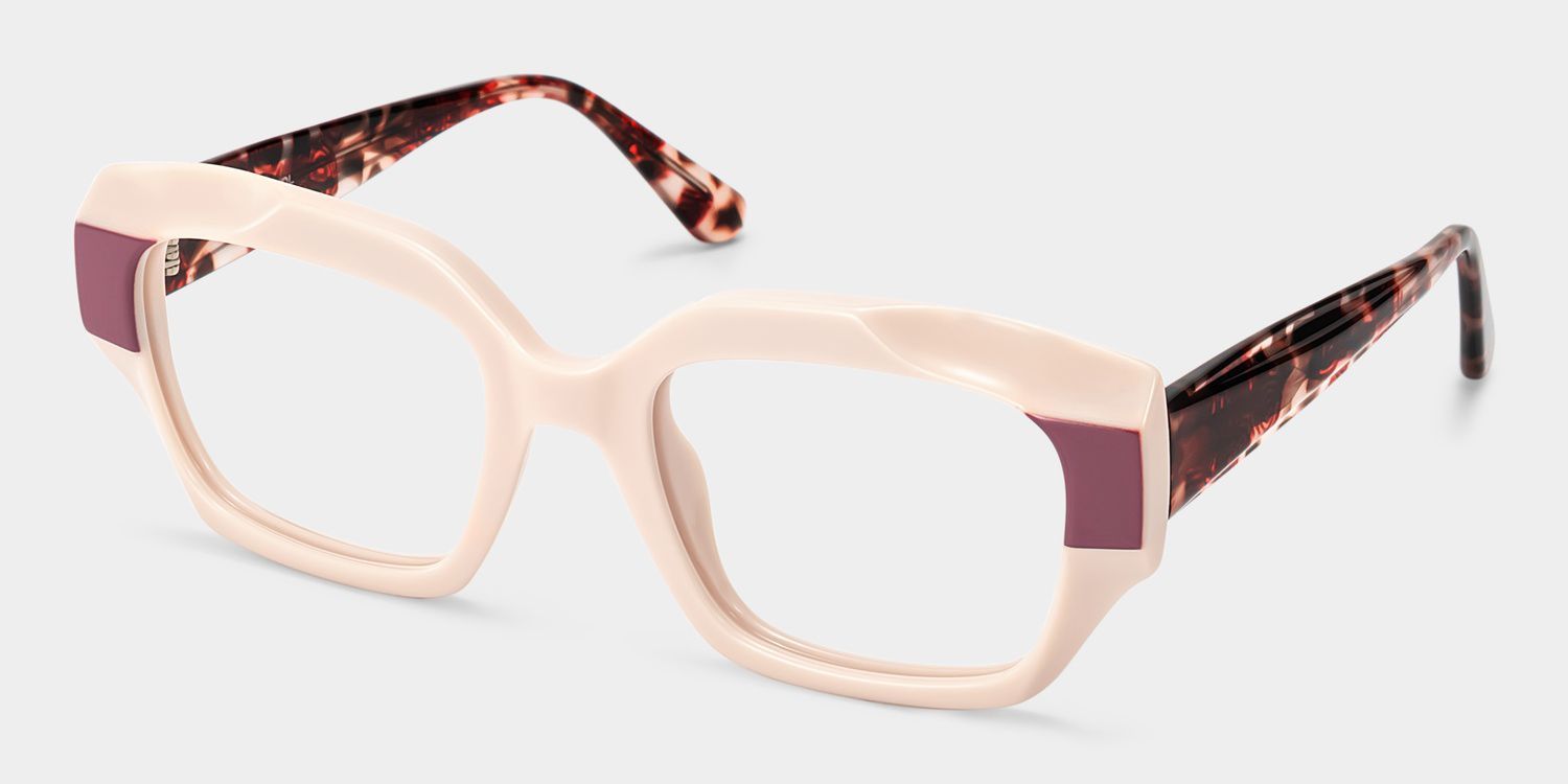 Sonnet Pink Square Glasses | ZEELOOL2