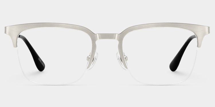 Peyton Silver Browline Glasses