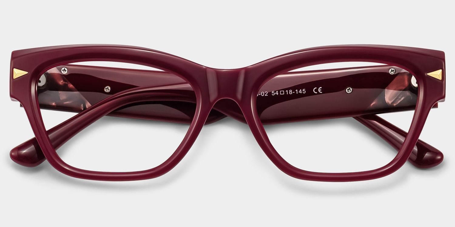 Briar Burgundy Cat-Eye Glasses | ZEELOOL1