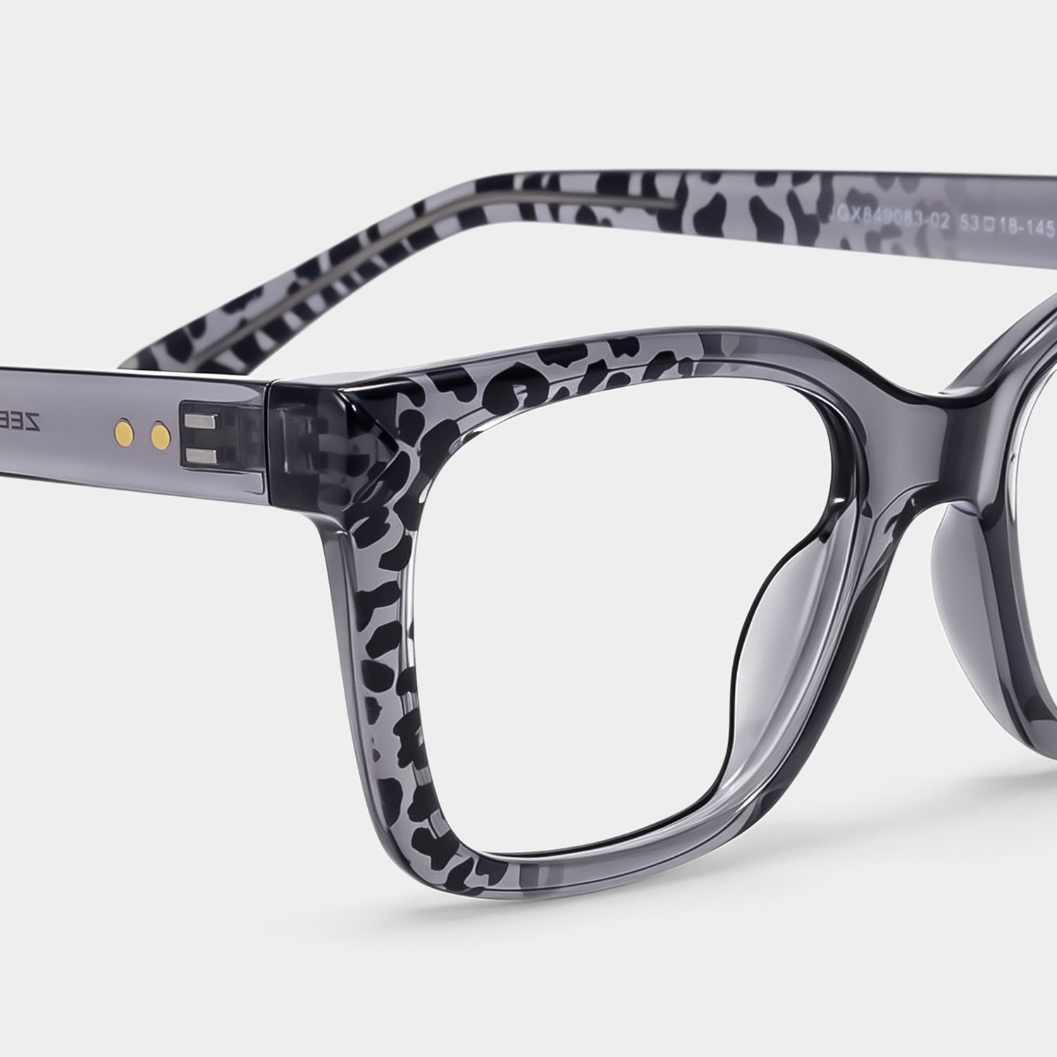 Victoria Gray Square Glasses | ZEELOOL4