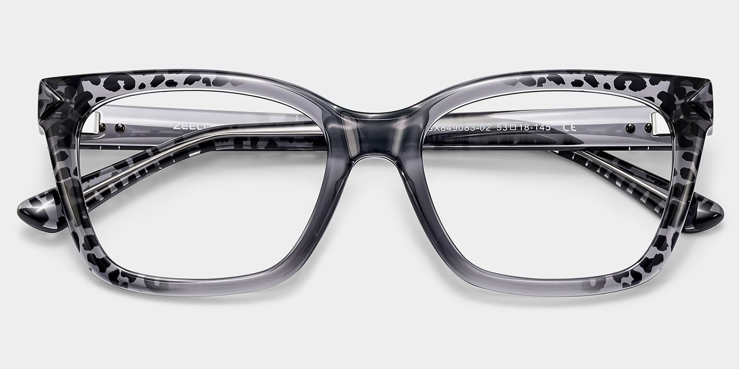 Victoria Gray Square Glasses | ZEELOOL1