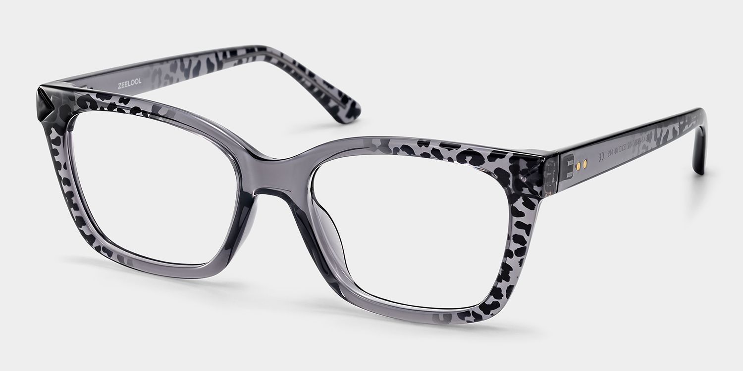 Victoria Gray Square Glasses | ZEELOOL2