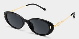 Blaire Black Oval Sunglasses2
