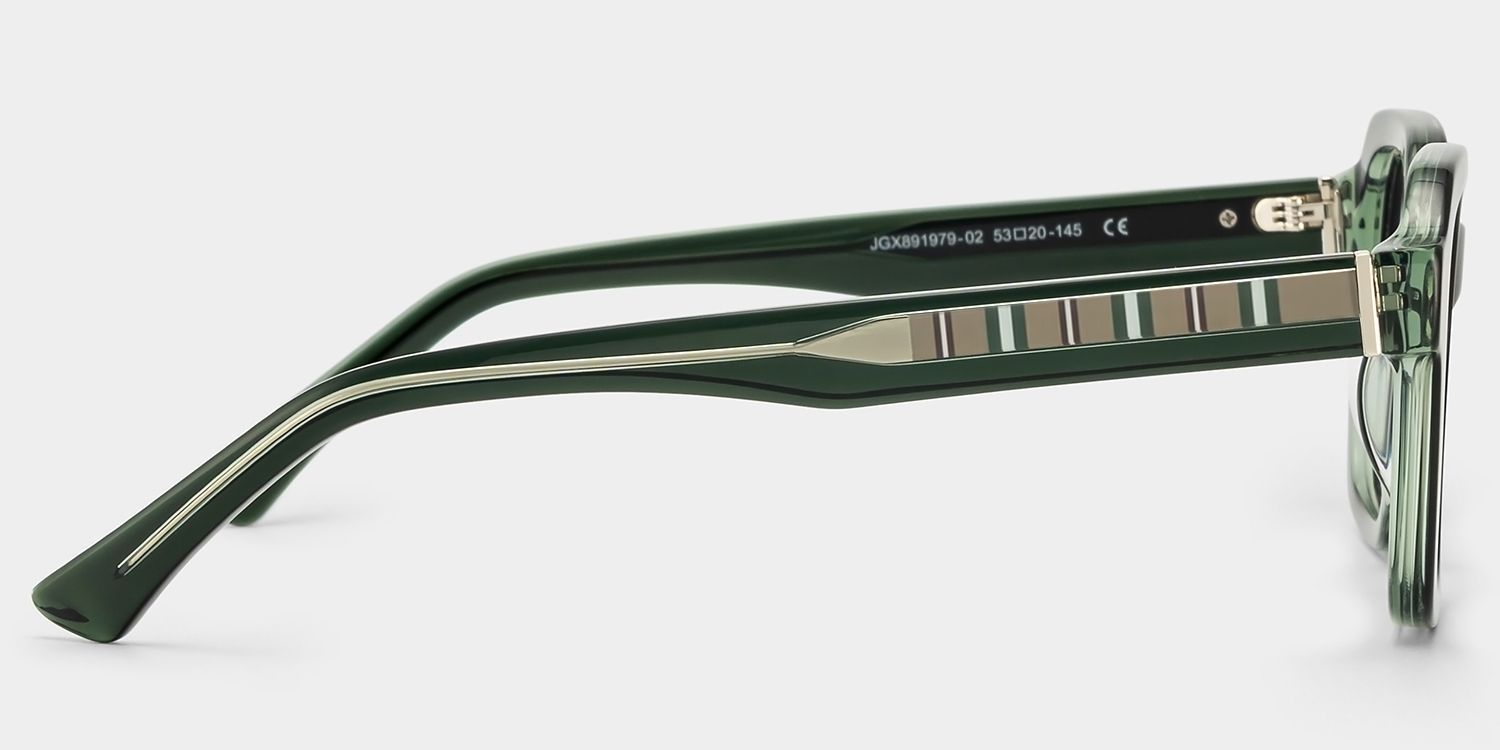 Parker Green Square Eyeglass Frames for Women | ZEELOOL3