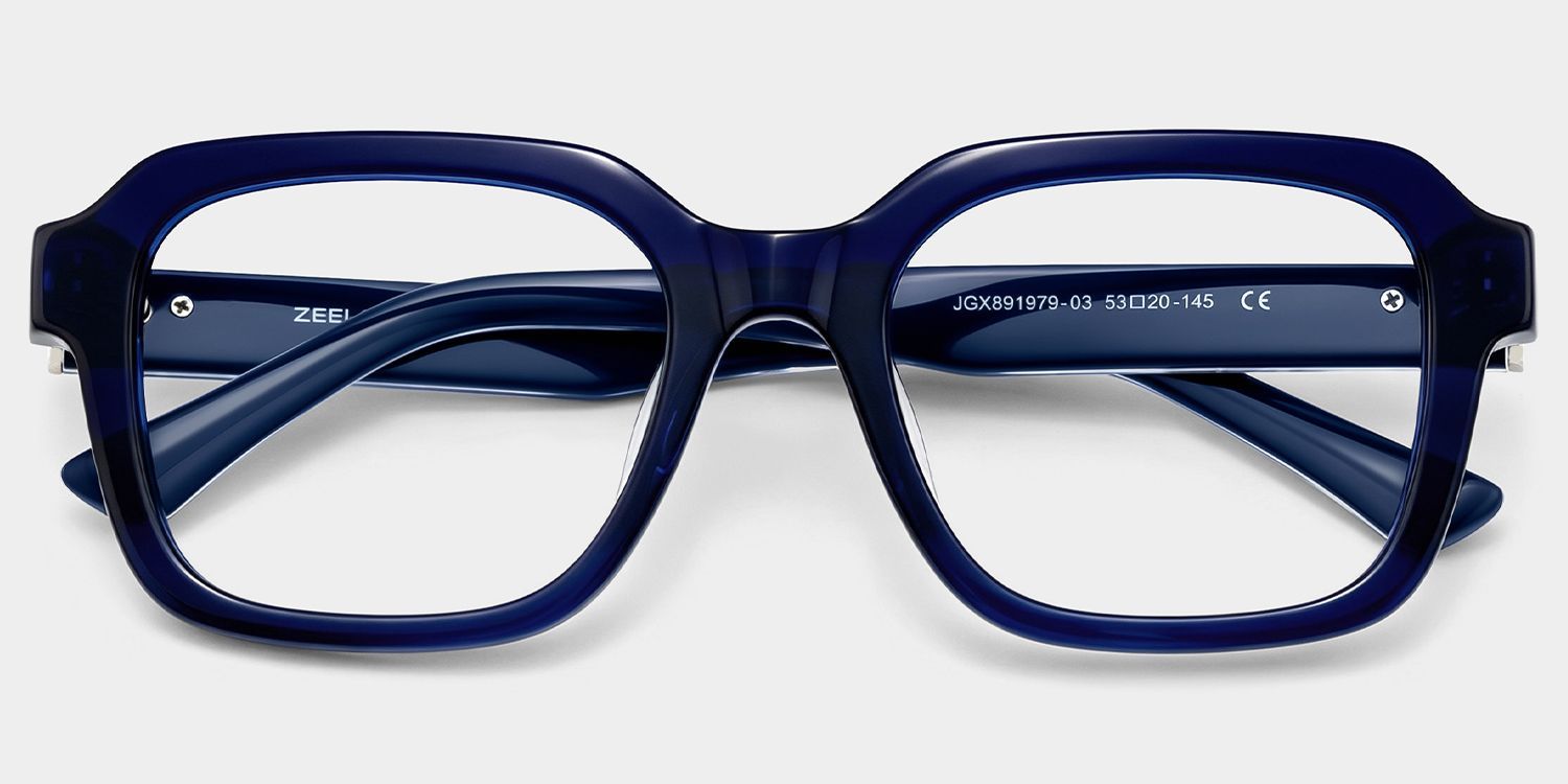 Parker Blue Square Frame Glasses for Women | ZEELOOL1