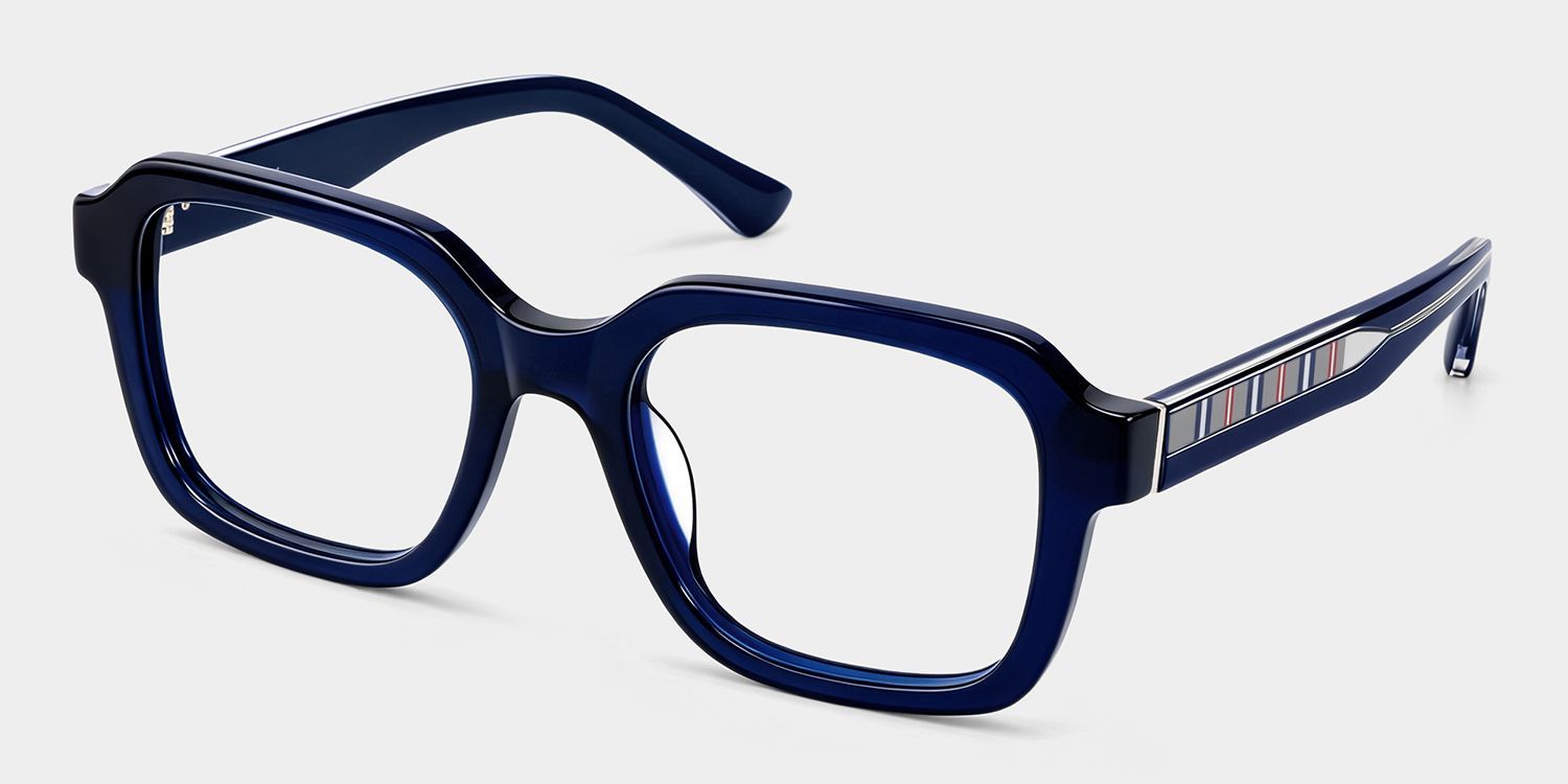 Parker Blue Square Frame Glasses for Women | ZEELOOL2