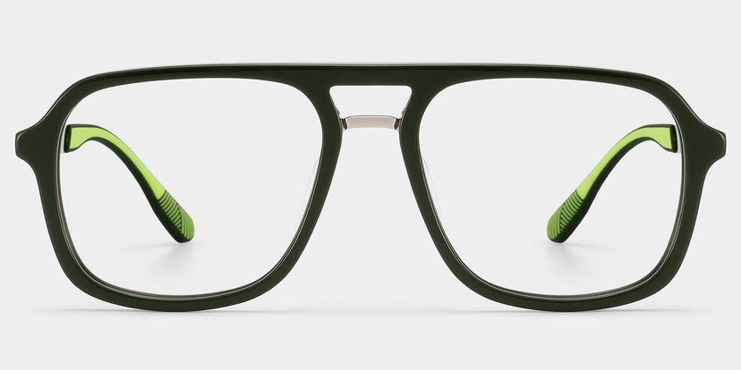 Ryder Green Aviator Glasses