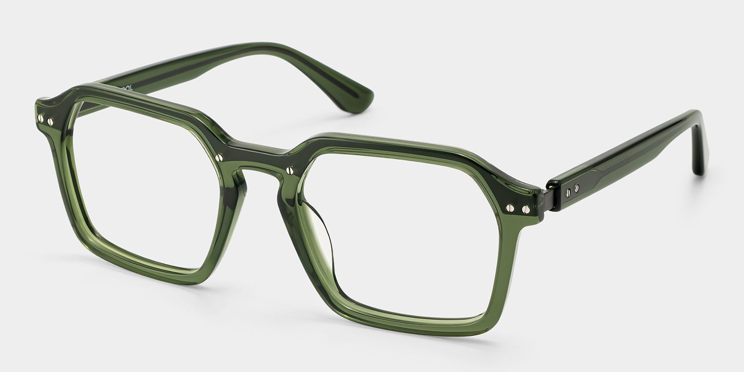 Brendan Green Geometric Mixed Frame Glasses | ZEELOOL2