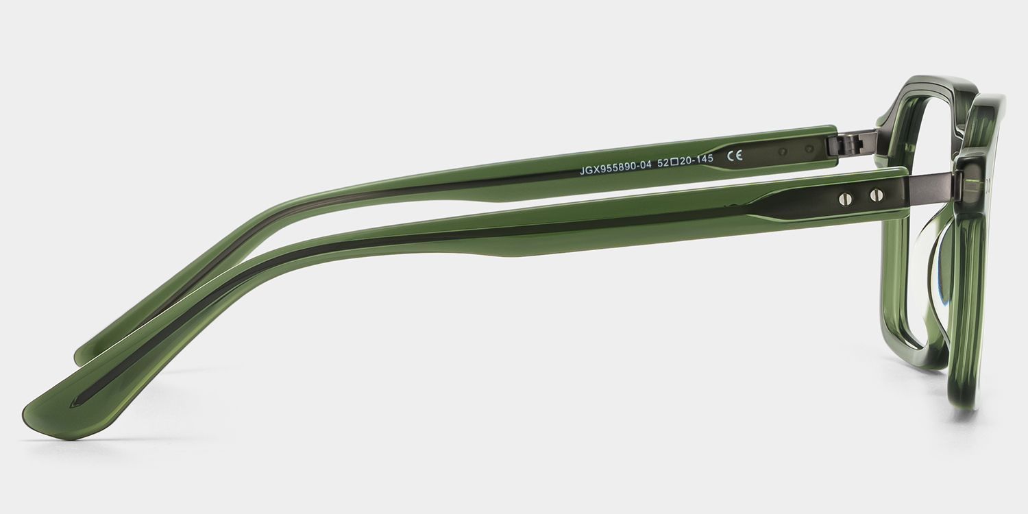 Brendan Green Geometric Mixed Frame Glasses | ZEELOOL3