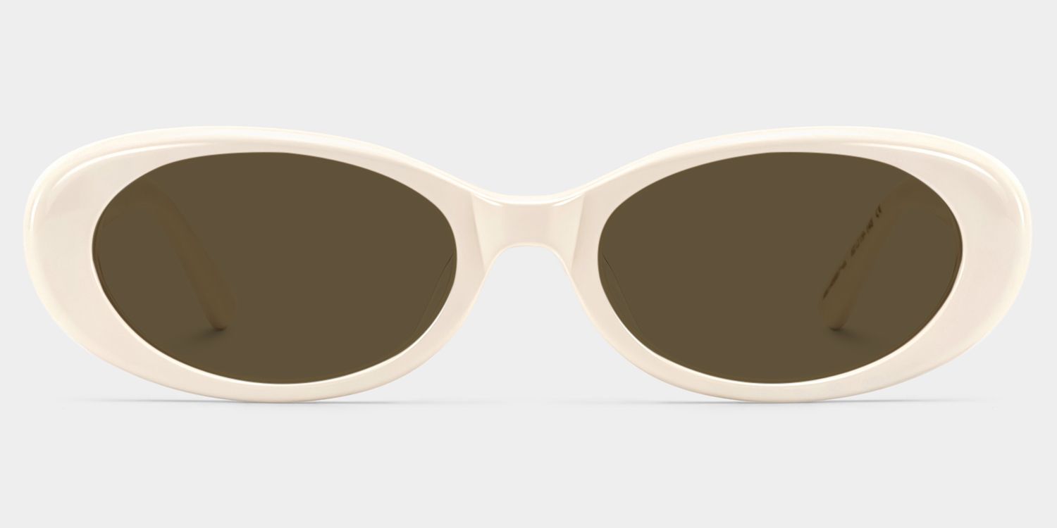 ZEELOOL x Aimee Song The 90s White Oval Sunglasses1