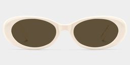 The 90s White Oval Glasses1