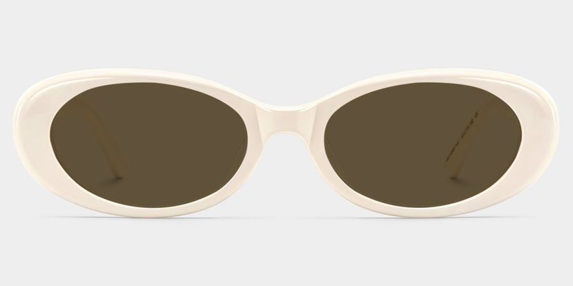 The 90s White Oval Glasses