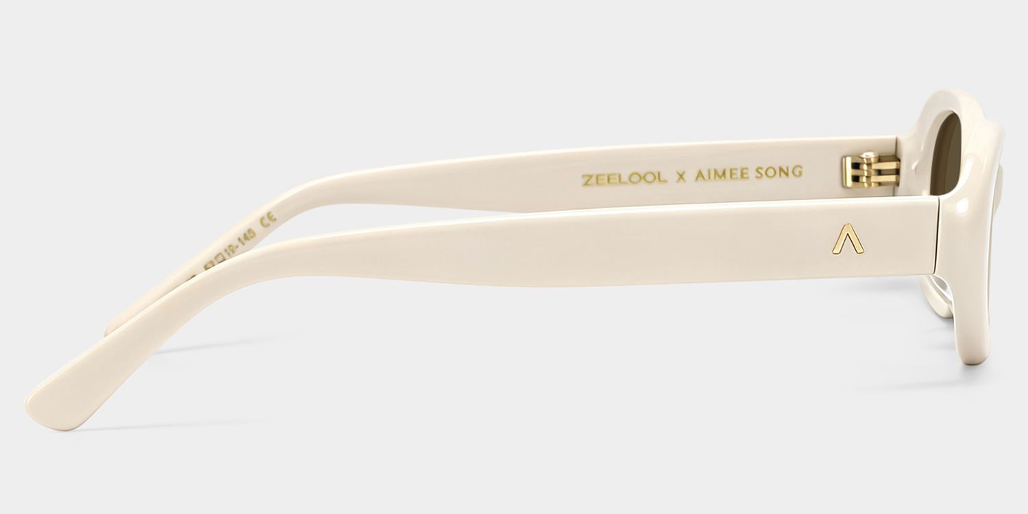ZEELOOL x Aimee Song The 90s White Oval Sunglasses4