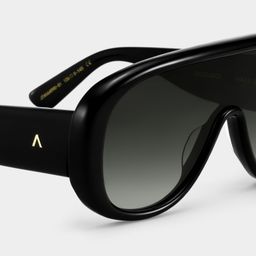 The Shield Black Aviator Glasses5