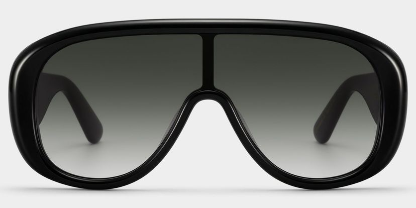 The Shield Black Aviator Glasses