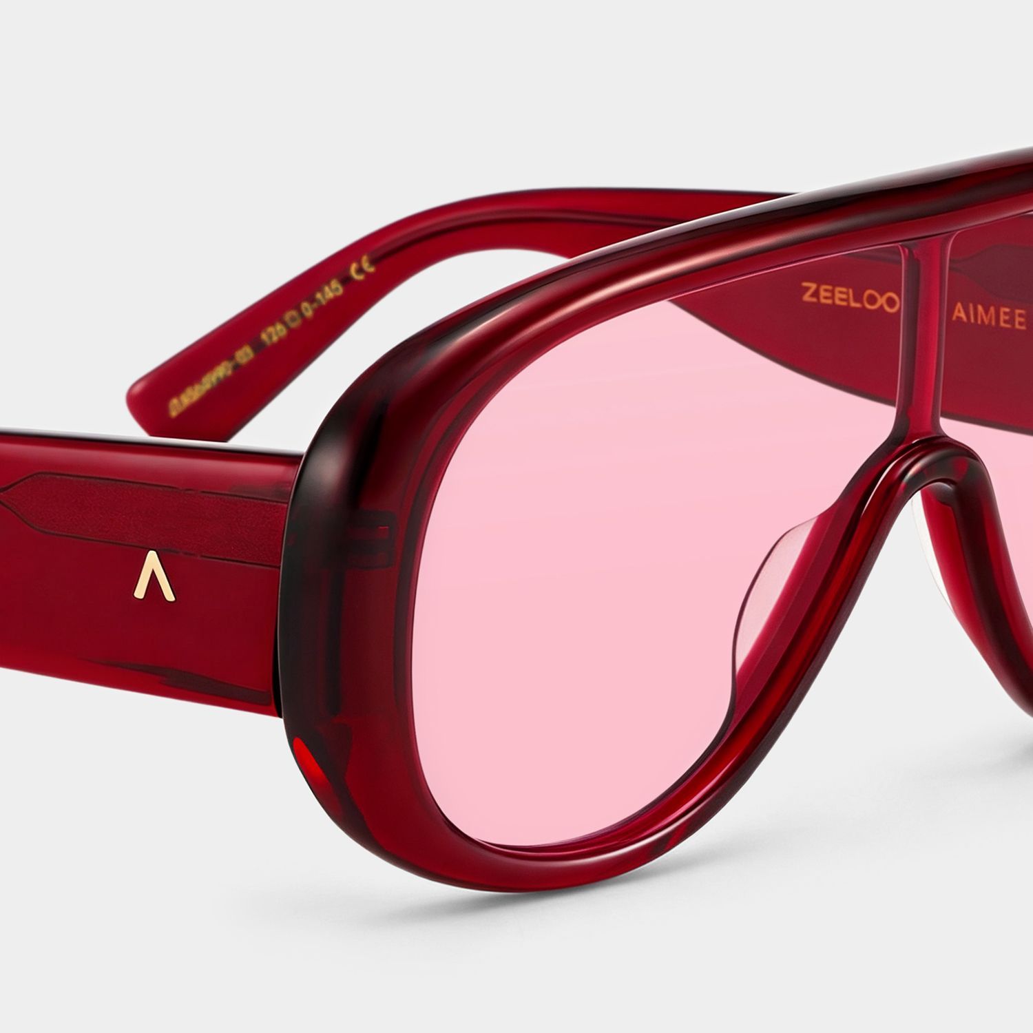 ZEELOOL x Aimee Song The Shield Red Sunglasses5