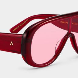 The Shield Red Aviator Glasses5