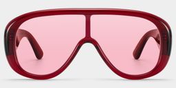 The Shield Red Aviator Glasses1