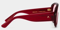 The Shield Red Aviator Glasses4