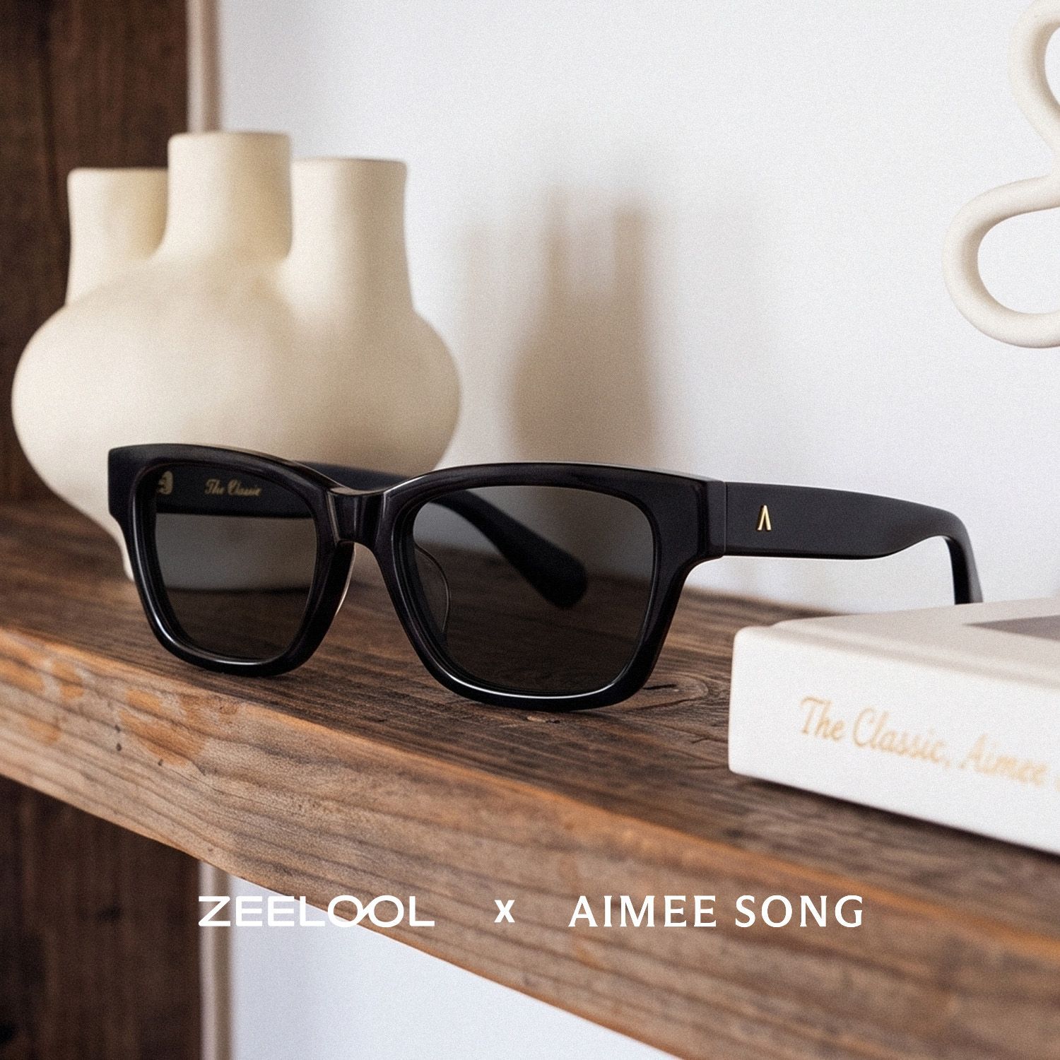 ZEELOOL x Aimee Song The Classic Black Sunglasses0