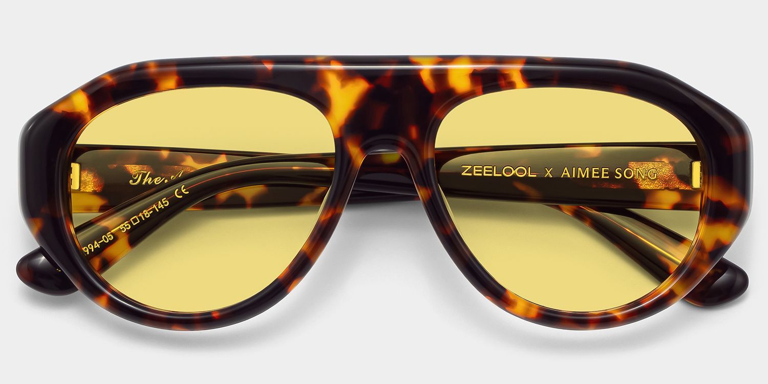 ZEELOOL x Aimee Song The Aviator Tortoise Sunglasses2