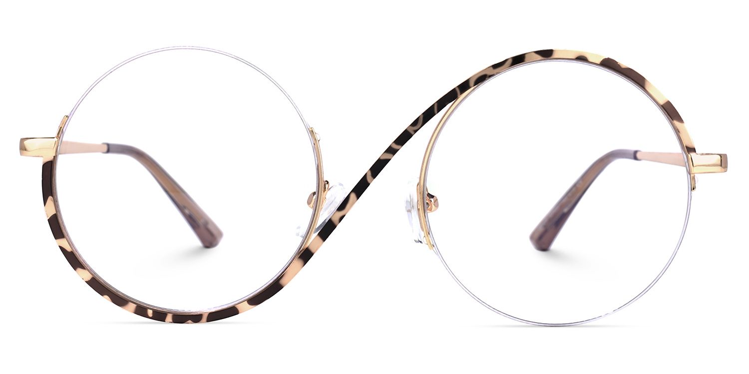 Flozif Tortoise Round Frame Glasses deals -Zeelool0
