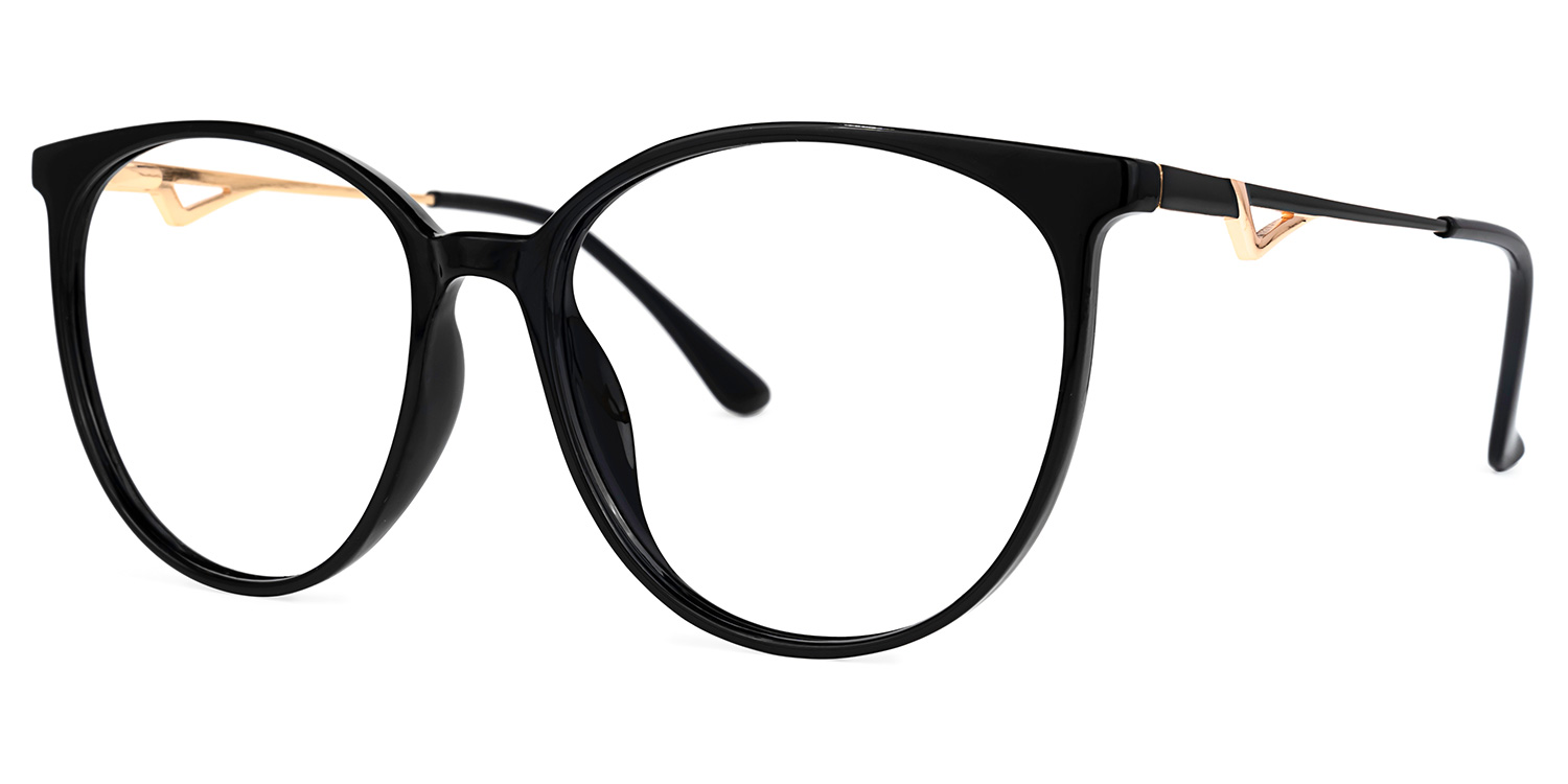 Chanty Round Black Glasses1