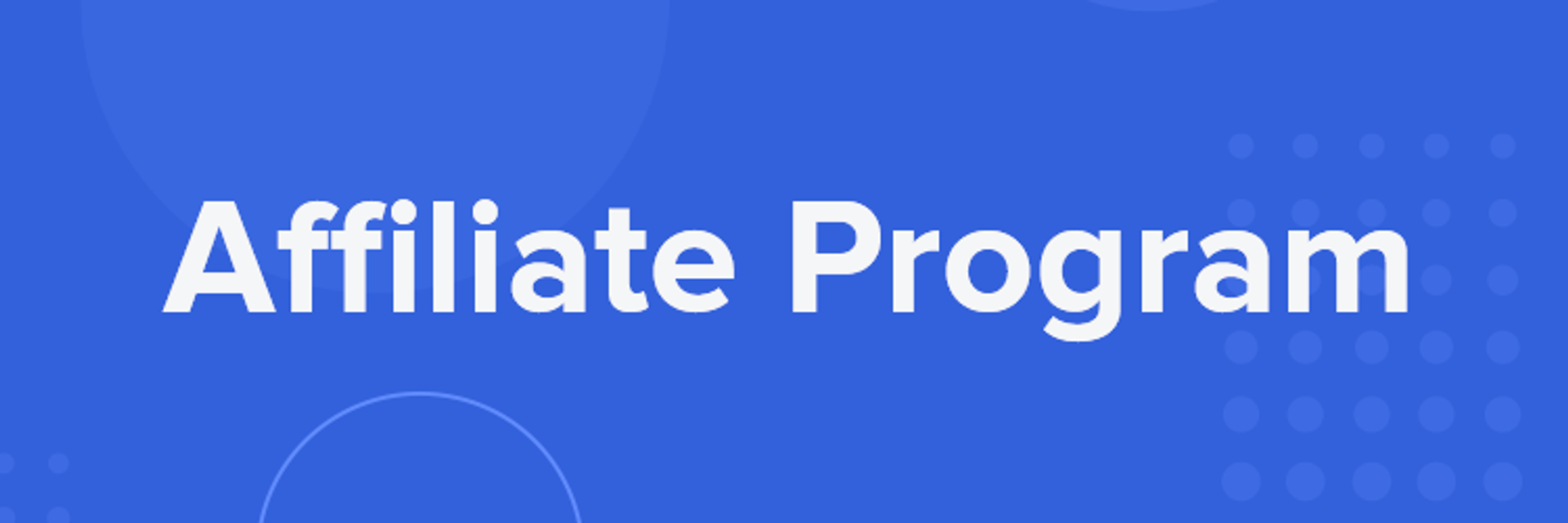 Affiliate Programme Banner