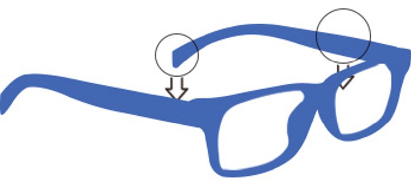 Plastic Frame Glasses Crooked Adjustment